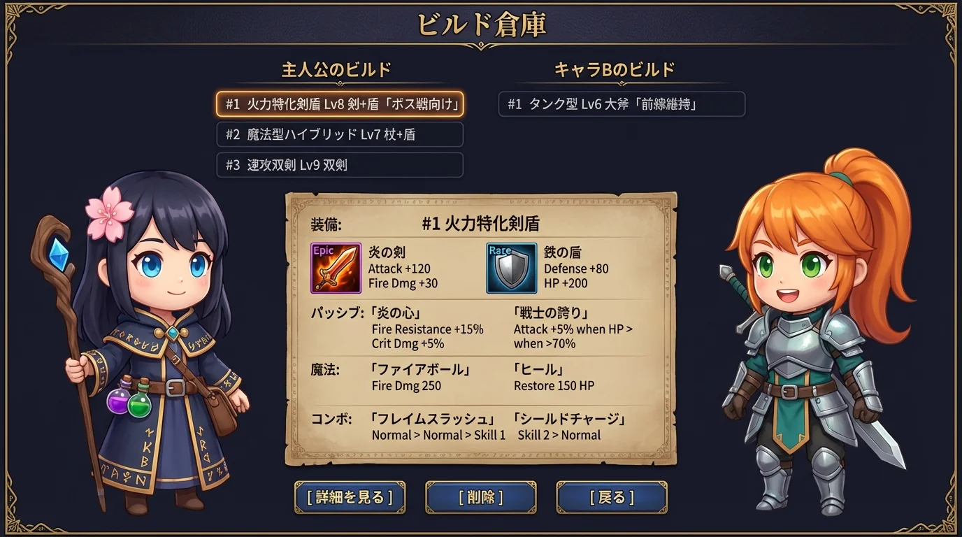 ビルド倉庫画面